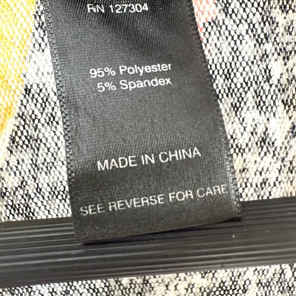 Ali Miles Sz XL Open Front Wearable Art Abstract Blouse Shirt Top Artsy Sheer - Picture 3 of 9